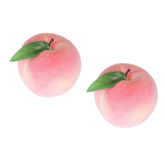 Masteelf 2pcs Car Antenna Decoration Realistic Fake Peach Topper Universal Car Roof Mounted Antenna Faux Fruit Decor For Auto Halloween And Party Decorations
