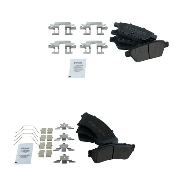 TRQ Front & Rear Semi-Metallic Brake Pad Kit for Ford Fusion MKZ Mazda6 Mazda 6 BFA14325