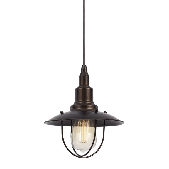Allentown 1 - Light Rust Bronze Dark Brown Metal Pendant Light