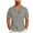 Gray, variant on Chiccall Mens Linen Button Down Shirts with Pockets Solid Short Sleeve Lightweight Breathable Summer Beach Blouse Tops XL Black
