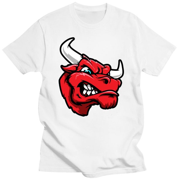 Camiseta Pit Bull con rinoceronte rojo enojado para hombre camiseta ajustada de manga corta ropa de algodón transpirable de alta calidad