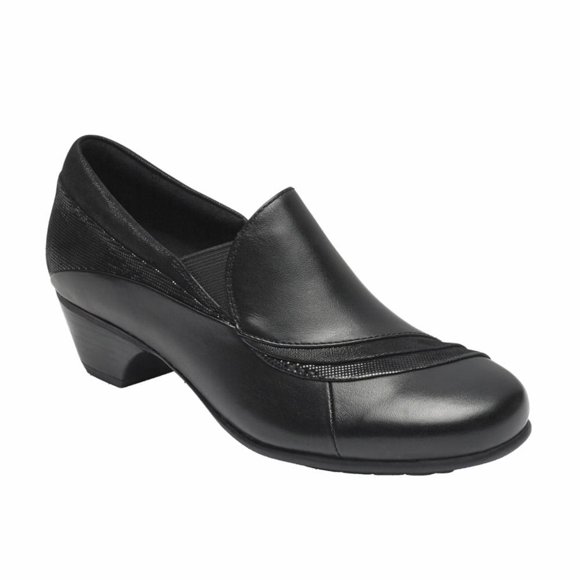 Aravon PROVENCE ASYM SLIPON BLACK SHOE