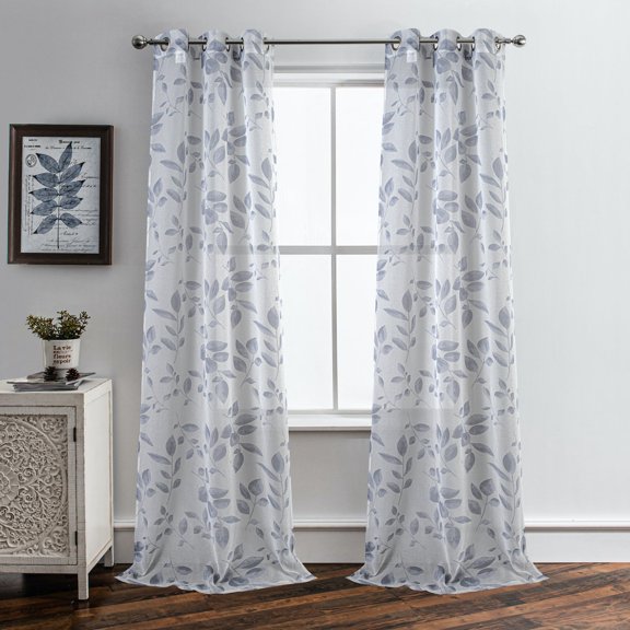 Dainty Home Grommet Sheer Curtain Panel, 76" x 84" (2 Panels)