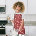 thumbnail image 4 of Red Christmas Snowflake Pattern Kids Aprons for Girls and Boys,Adjustable Neck Strap Toddler Aprons for Kids Cooking Baking, 4 of 7