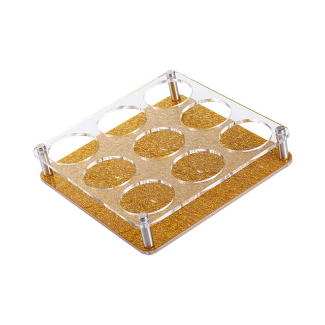 Bandeja para vasos de vidrio perfecl de 9 hoyos Organizador de cristalería