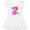 AA-White, variant on Inktastic Dinosaur Party-second Birthday Girls Toddler Dress