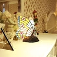 thumbnail image 3 of Matsuzay Lámpara de con mariposas de vidrieras, exquisito diseño de escena interior, decoración del hogar, enchufe británico, lámpara de Iluminación novedosa Matsuzay HA070208-01, 3 of 6