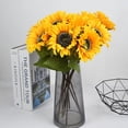 thumbnail image 7 of Viworld 12PCS Artificial Sunflowers Flowers Silk Fall Sunflower Vintage Sunflowers Decorations for Home Wedding Party Decor(Gold), 7 of 7
