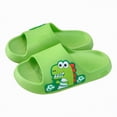 thumbnail image 5 of HCNTES Slides for Kids, Toddler Pillow Slippers Shower Bathroom Non-Slip Open Toe Super Soft Comfy Thick Sole Cozy Boys Girls(Green,13), 5 of 5