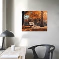 thumbnail image 3 of Nawypu  Fall Tree Canvas Wall Art Black and White Yellow Trees in Park Painting Pictures Autumn Landscape Prints Artwork for Home Office Living Room Wall Decor Ready to Hang, 3 of 4