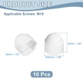 thumbnail image 2 of Tapa de protección de tuerca Uxcell, 10Pcs M18x26x32mm - Tapa de protección de tornillo hexagonal de plástico, cubiertas de perno de cabeza hexagonal de cúpula, tapas decorativas impermeables (Blanco), 2 of 7