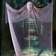 thumbnail image 1 of Decoración de fantasma colgante de Halloween con voz, máscara de fantasma de terror luminosa, gasa para fiesta, interior al aire libre, decoración de patio de casa encantada, 1 of 4