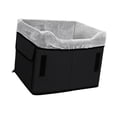 thumbnail image 1 of Asiento de coche para perros Casa para mascotas Cómodo ajustable para el asiento trasero Transpirable Lavable Nido para perros Asiento para negro, 1 of 9