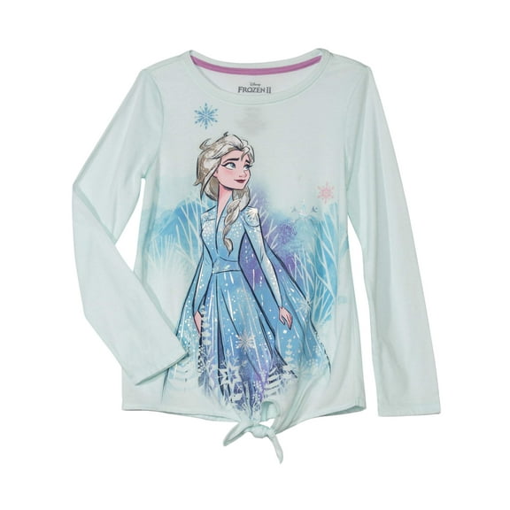 Disney Frozen 2 Side Tie Long Sleeve Graphic T-Shirt (Little Girls & Big Girls)