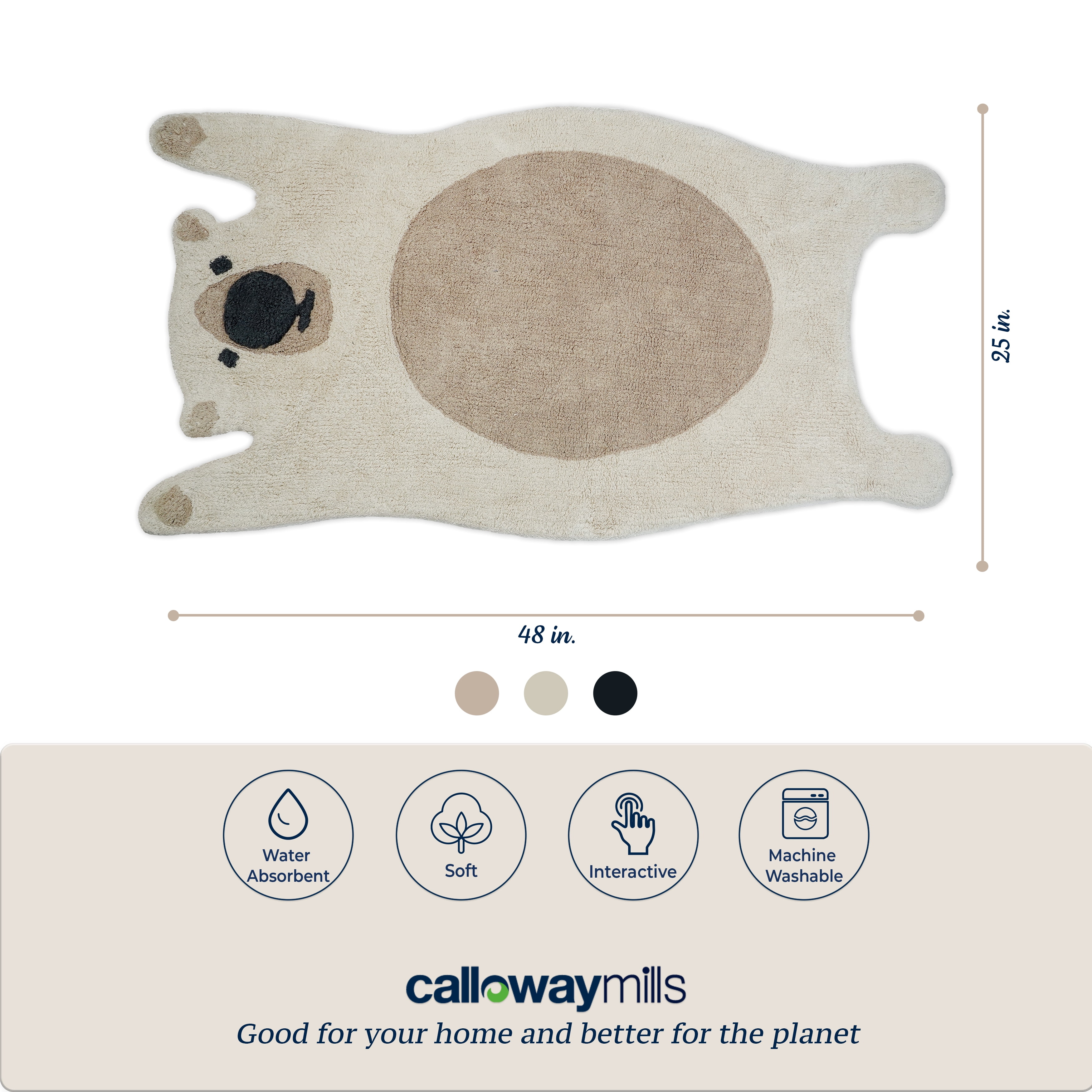 Calloway Mills 114092548 Bear Hug 25" x 48"