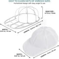 thumbnail image 4 of Hat Washer for Washing Machine,Hat Cleaner for Baseball Caps with Frame Cage and Mesh Bag（2Pack White）, 4 of 5