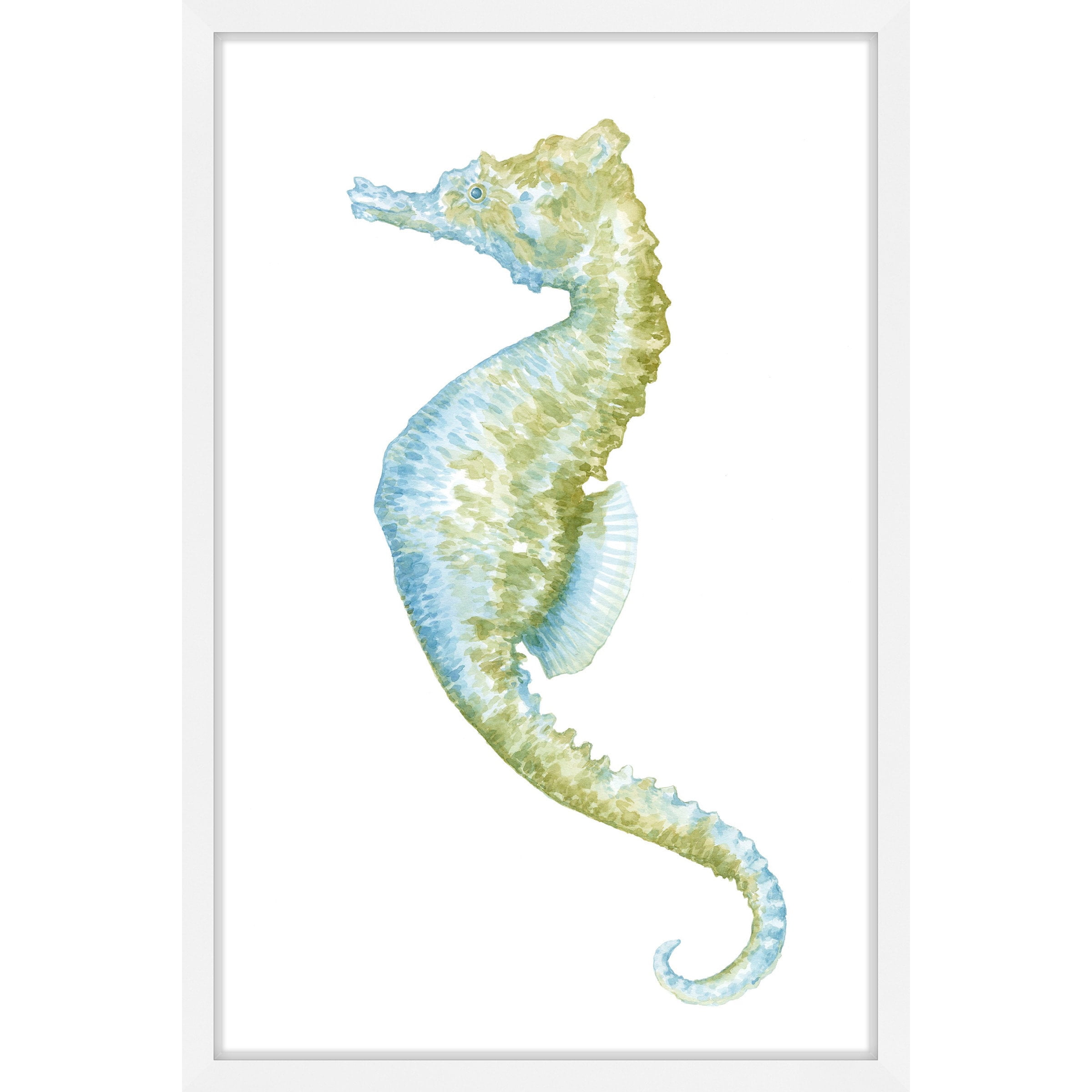 Marmont Hill "Watercolor Seahorse II" Framed Painting Print