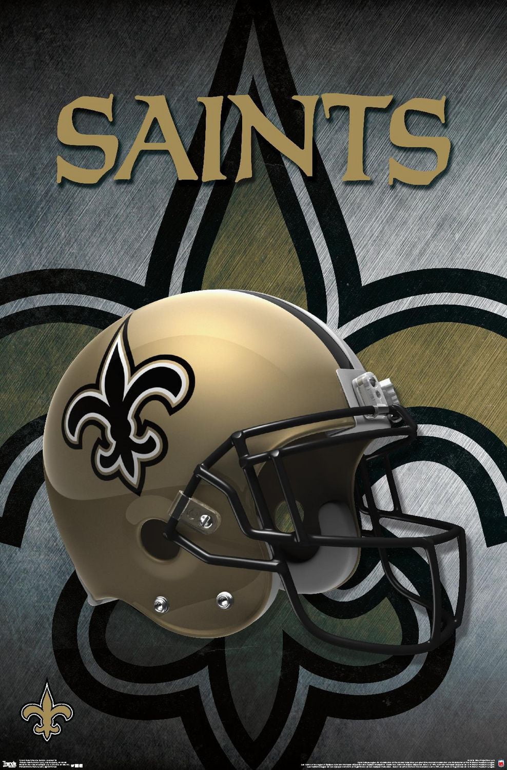 NFL New Orleans Saints - Helmet 16 Wall Poster, 22.375" x 34"