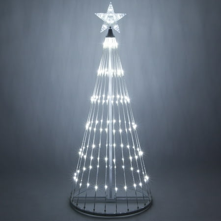 Wintergreen Lighting 4 Cool White Outdoor Christmas Light Show