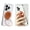 orange, variant on Magnetic Phone Grip Stand, 0.15" Ultra Slim Foldable Holder with 360° Rotation & Silicone Loop, N52 Magnet for Smartphones