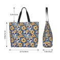 thumbnail image 5 of Yiaed Skull daisy yellow blue Print Handbag for Women Tote Purse Shoulder Bag Large Fashion Hobo Purse Handbag Shopping Tote, 5 of 5