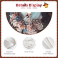 thumbnail image 4 of Daiia Flower Crown White Horse Drawing Merry Christmas Tree Skirt , Xmas Large Lace-up Tree Skirt, Santa Snowflakes Rustic Home Decorations New Year Party Farmhouse Decor-36", 4 of 7