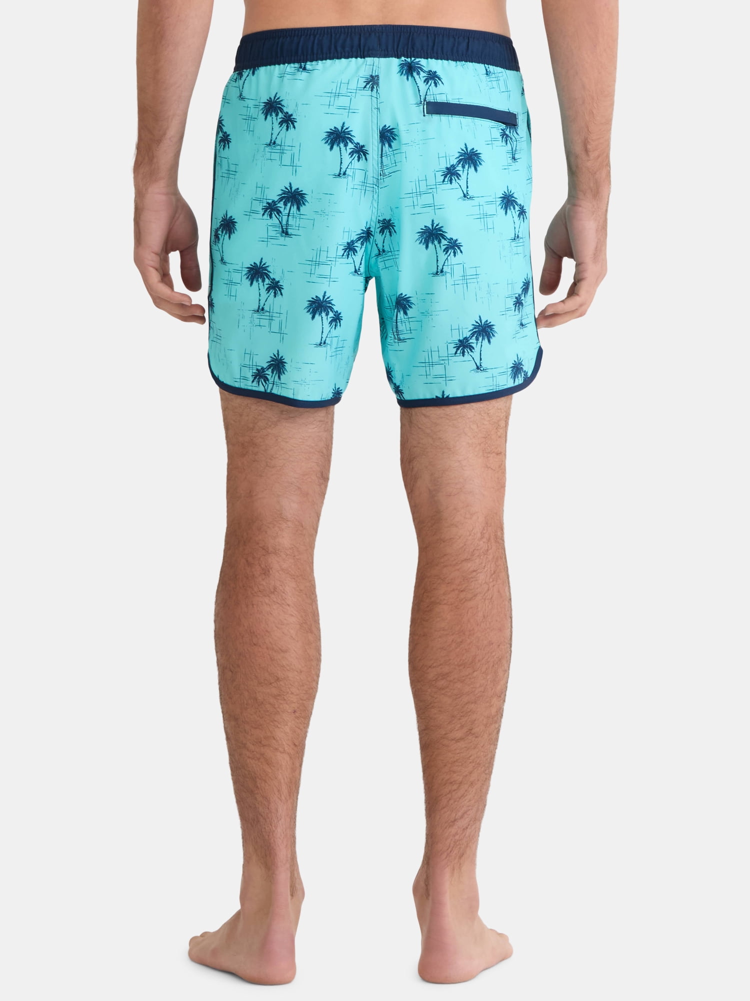George Men's & Big Men's Dolphin Hem Swim Trunks, 7" Inseam, Size XS-3XL
