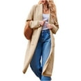 thumbnail image 2 of Lapel Womens Open Front Oversized Chunky Fuzzy Sweater Coats Long Cardigan, 2 of 6