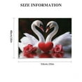 thumbnail image 3 of BCIIG Romantic Swan Wall Art Swan Couple on Water Painting Two Swan Pictures Elegant Animal Canvas Prints Love Wall Decor For Bedroom Home  20x16in, 3 of 6