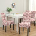thumbnail image 2 of Classic Strawberry Dining Chair Covers Set of 4 Lovely Red Berry Print Washable Polyester Stretch Slipcovers Removable Protector for Modern Kitchen Decor, 2 of 6