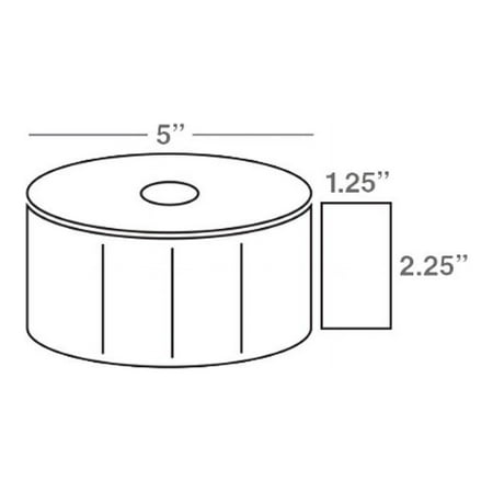 UPC: 0633808402525 | Wasp 633808402525 Thermal Transfer Labels  2.25  x 1.25   5 OD  1900 Labels/Roll – 1 Case (4 Rolls)