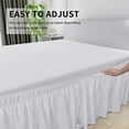 thumbnail image 4 of Pure Dreams Wrap Around Dust Ruffle Bed Skirt, 100% Microfiber, 18 Inch Drop, Easy Fit Elastic Strap- Chocolate King Size, 4 of 6