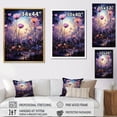 thumbnail image 4 of Designart "Enchanted Wilderness Under The Night Sky" Flowers Floater Framed Wall Art Living Room, 4 of 5