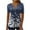 Blue, variant on Jsaierl Womens Tops Hide Belly Shirts Summer Pleated Button V Neck T-Shirt Causal Empire Waist A-Line Floral Tunic Tops