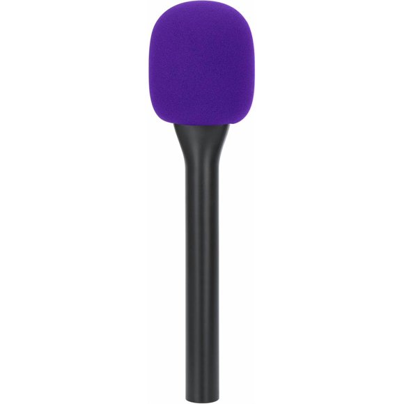 wqlpp-Interview Microphone Handle for RODE Wireless GO II/PRO/ME and DJI 2 Mic, Interview GO Handheld Adapter with 1/4" Threaded Holes, Convenient Attaching The Tripod (Purple)