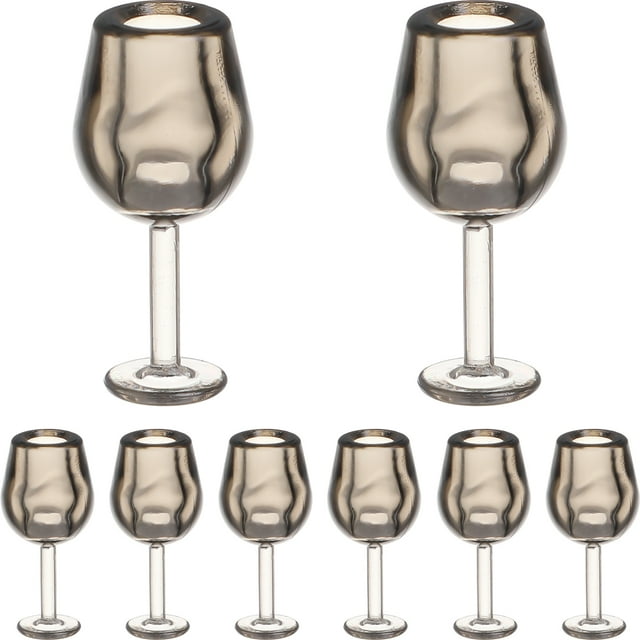 FELTECHELECTR 10 copas de vino para muñecas, juguetes, accesorios para muñecas, casa de muñecas, copas de vino, juguetes de cocina para niños.