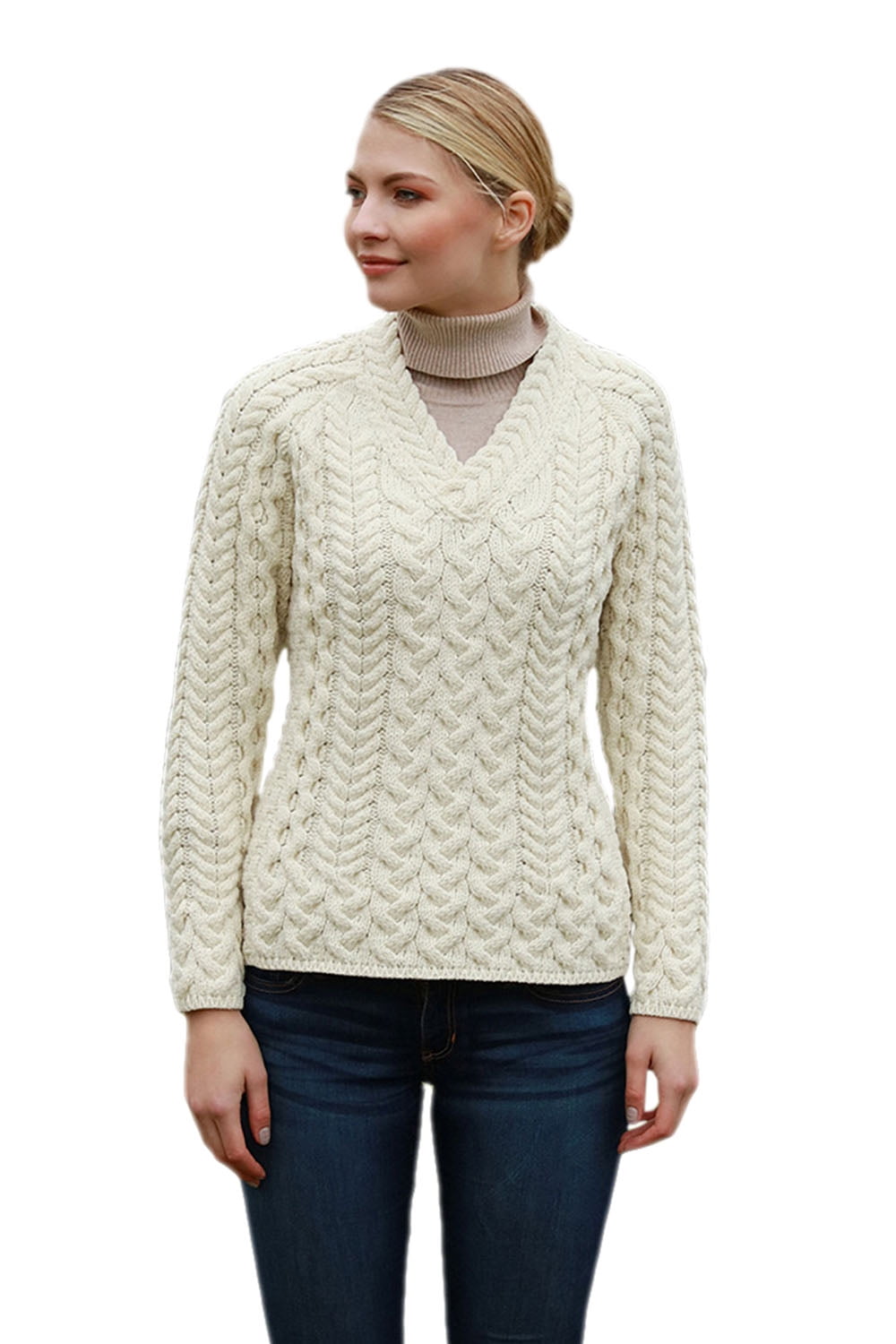 Aran Woollen Mills Aran Woollen Mills Ladie's Merino Wool Sweater