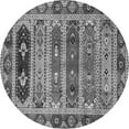 thumbnail image 1 of Ahgly Company Indoor Round Abstract Gray Modern Area Rugs, 4' Round, 1 of 4
