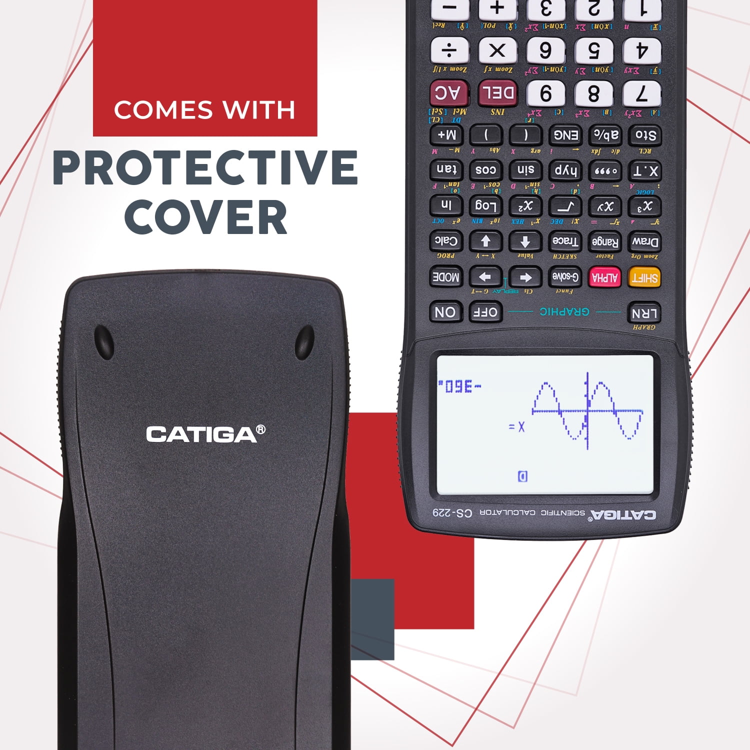 CATIGA CS-229 Scientific Calculator For High School Classes and Engineering -5 Pack