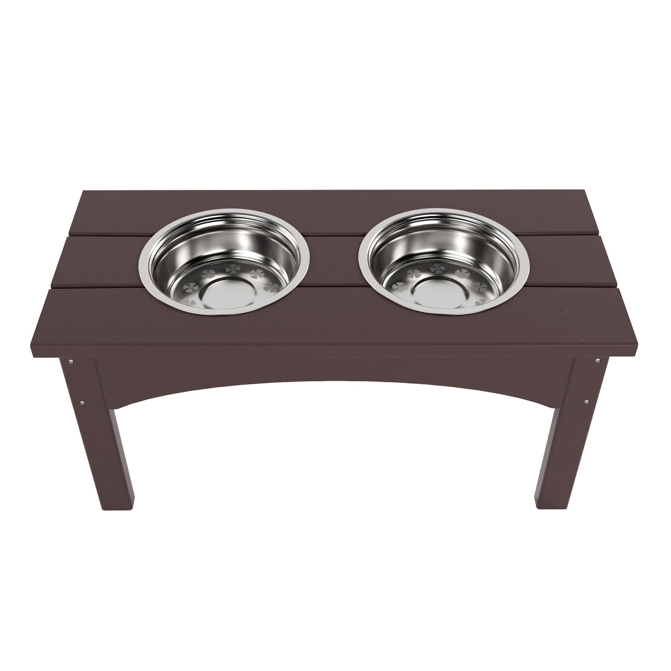 WestinTrends Elevated Modern Pet Stand Feeder for Cats & Dogs Puppy, Removable stainless steel bowls, UV and Weather Resistant