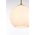 thumbnail image 7 of Maklaine Modern 1-Light Metal Pendant in Brass and Frosted White Finish, 7 of 7
