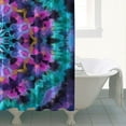 thumbnail image 4 of Colorful Tie Dye Mandala Pattern Shower Curtain 84"x72" ,Bathroom Decorative Shower Curtains Set with 12 Hooks,Modern Waterproof Washable Shower Curtain, 4 of 6