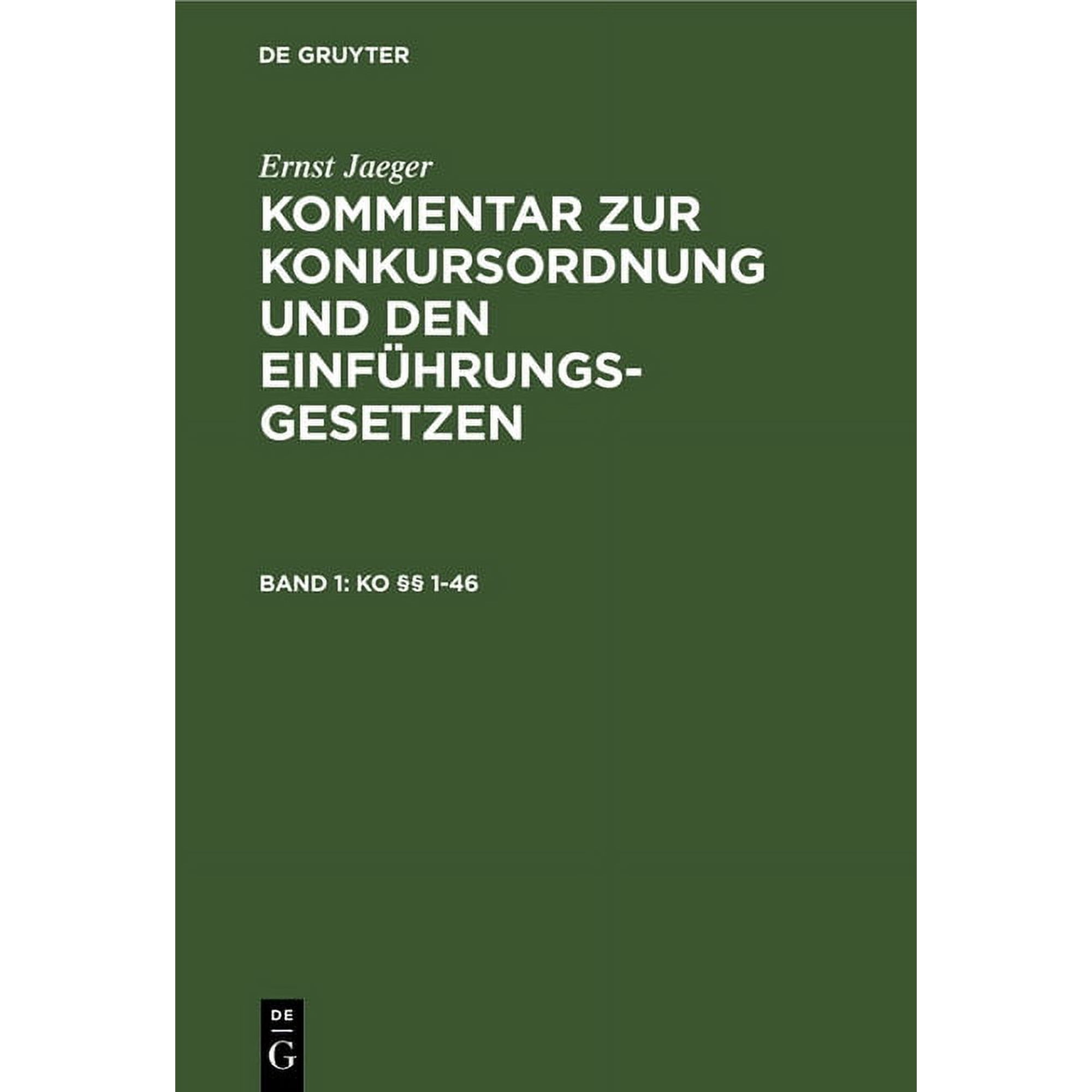 Ko §§ 1-46 (Hardcover)