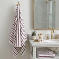 thumbnail image 4 of Mainstays Basic Striped Bath Towel, Soft 100% Cotton and Highly Absorbent Bath Towel, Red, 4 of 5