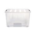 thumbnail image 2 of Caja de Almacenamiento con Ruedas y Tapa con Asas de Seguridad AGBOX | Transparente | Cap. 32L | Fácil Transporte y Organización, 2 of 5