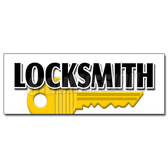 12"x6" Laminated Sign Window Business Sticker Keys Made Locksmith 