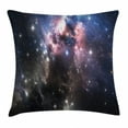 thumbnail image 1 of Constellation Throw Pillow Cushion Cover, Giant Nebula in Vivid Colors Space Motion Supernova Futuristic, Decorative Square Accent Pillow Case, 24 X 24 Inches, Light Pink Blue Black, by Ambesonne, 1 of 2