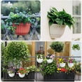 thumbnail image 7 of 4 Pack Resin Wall Planter 8.1 Inch Planter Basket Half Round Flower Pots with S Hooks, Flower Container for Indoor Outdoor, 7 of 7