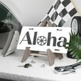 thumbnail image 3 of License Plate, Aloha with Flower Design Decorative Front,Personalized Stainless Steel License Plate Cover For Men Women,12.2" X 6.2", 3 of 6