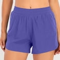 thumbnail image 4 of Women's Sports Running Shorts, Quick-drying And Lightweight Fitness Shorts With Zippered Pockets, Size S-2XL, 4 of 5